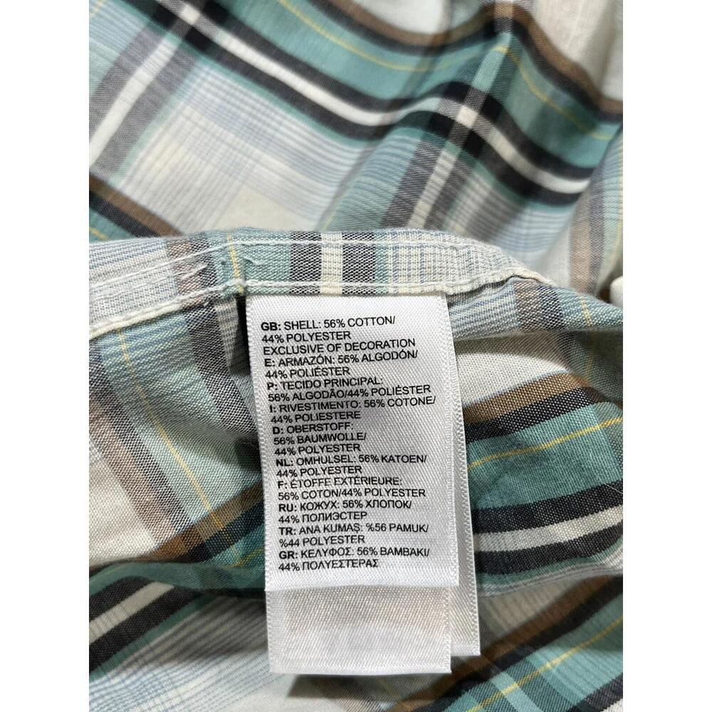 The North Face Button Up Shirt Short Sleeve Plaid Size Large W/ Pocket - Picture 7 of 9